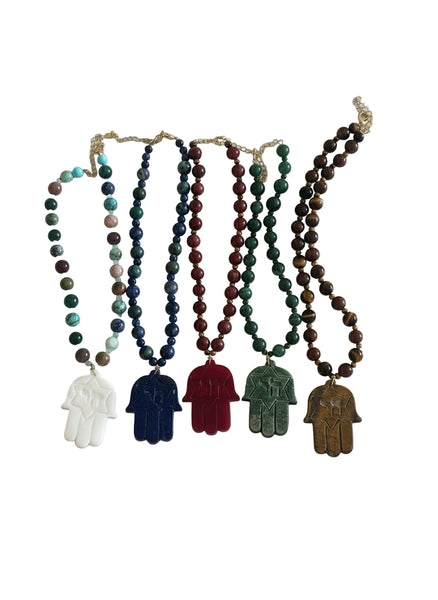 Hamsa chai Necklace