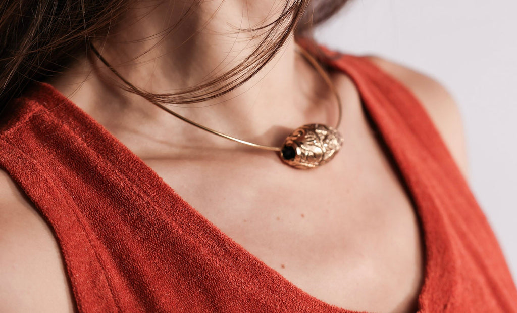 Gilded Bead Necklace