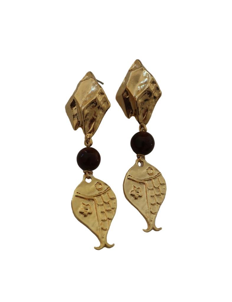 Statement Fish Droplet Earrings