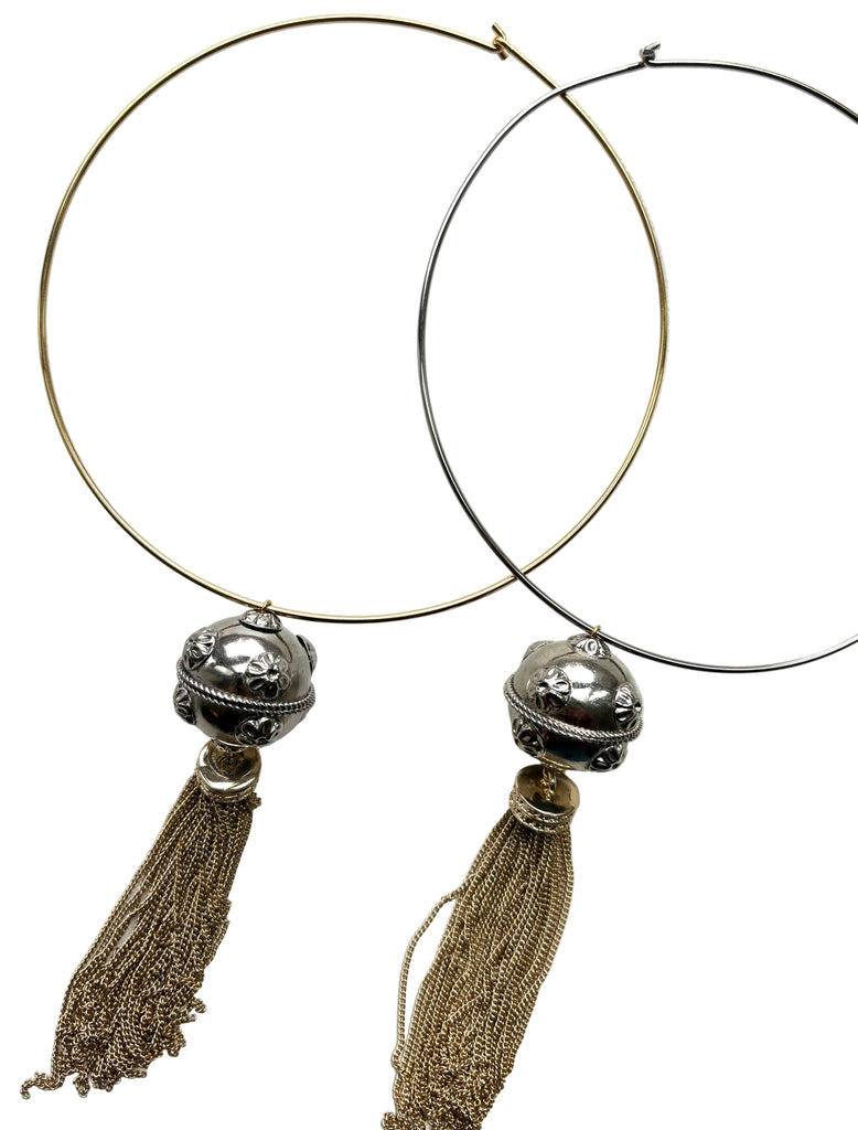 Mix Metal Tassel Necklace