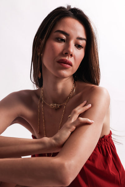 Gilded Bead Necklace