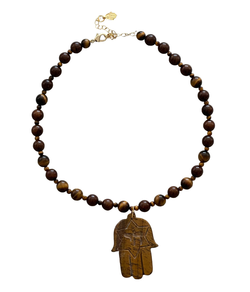 Hamsa chai Necklace
