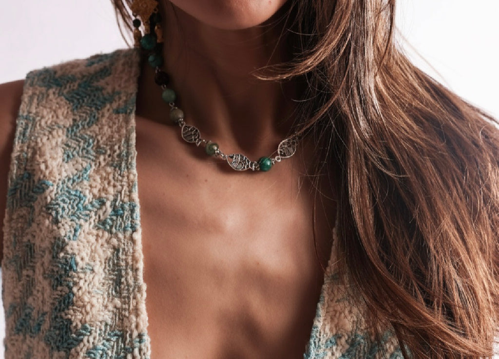 Beaded Fish Chain Choker