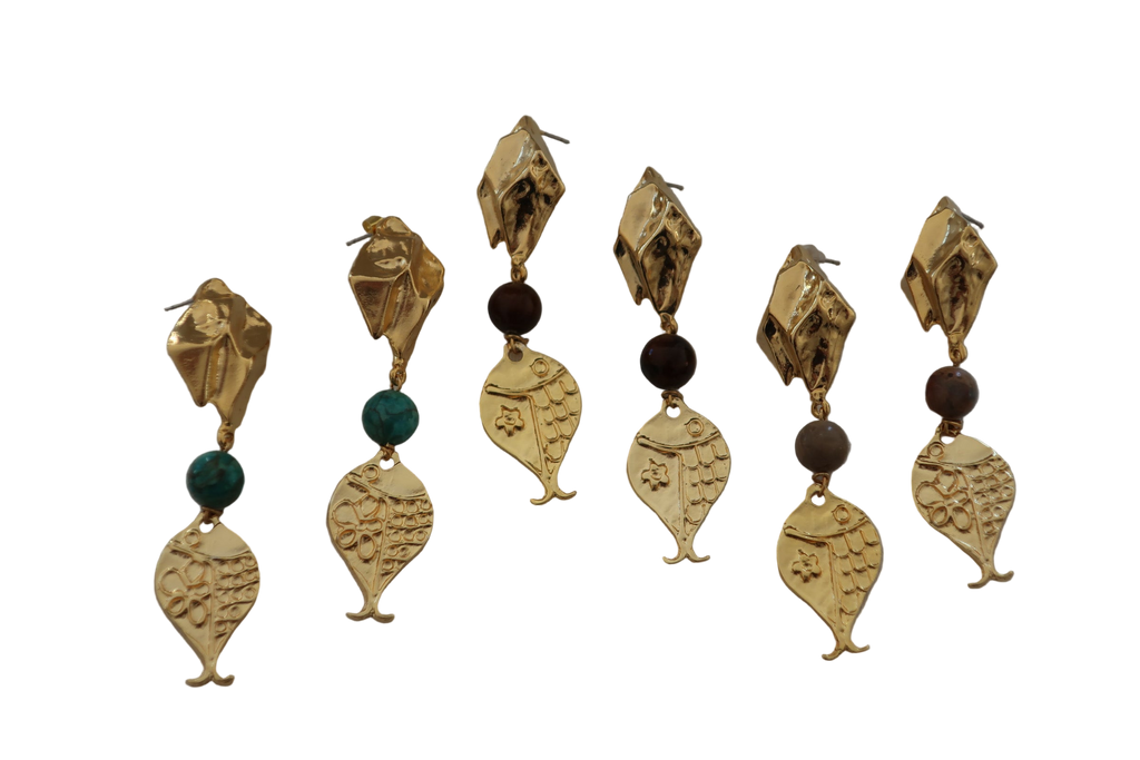 Statement Fish Droplet Earrings