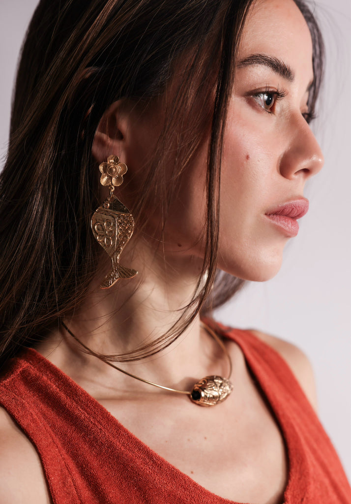 Fleur Fish Earrings