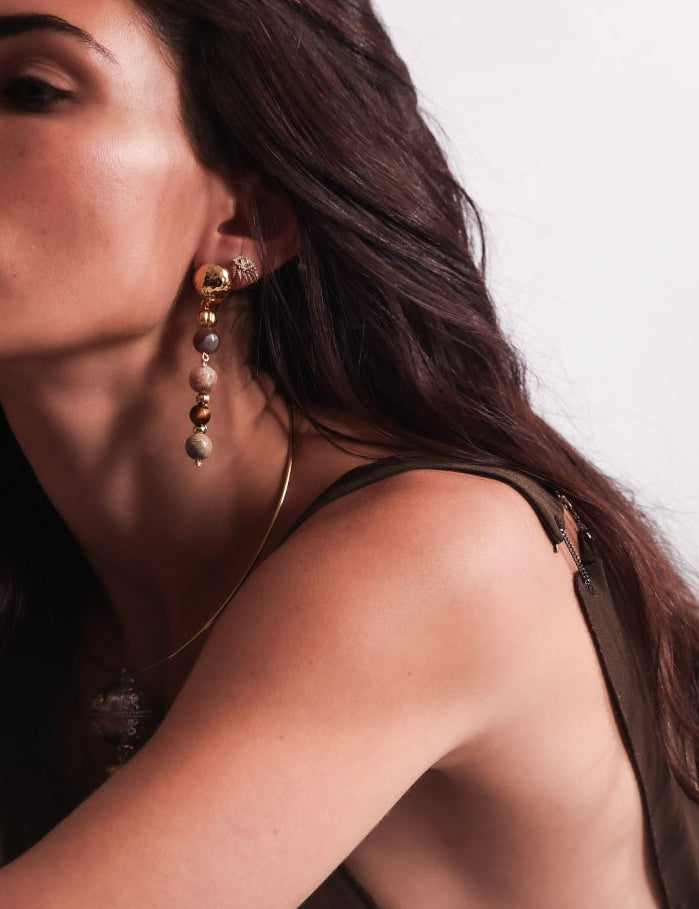 Stone Droplet Earrings