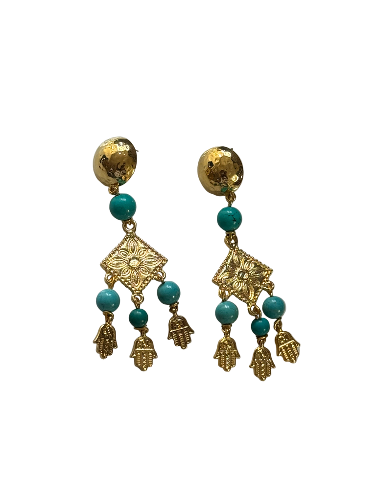 Hamsa Dangle Earrings