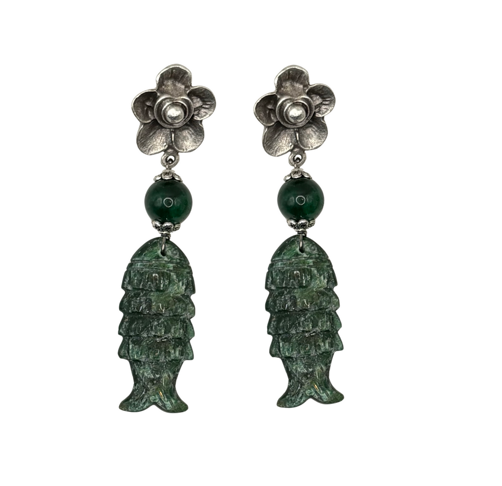 Fleur Stone Fish Earring