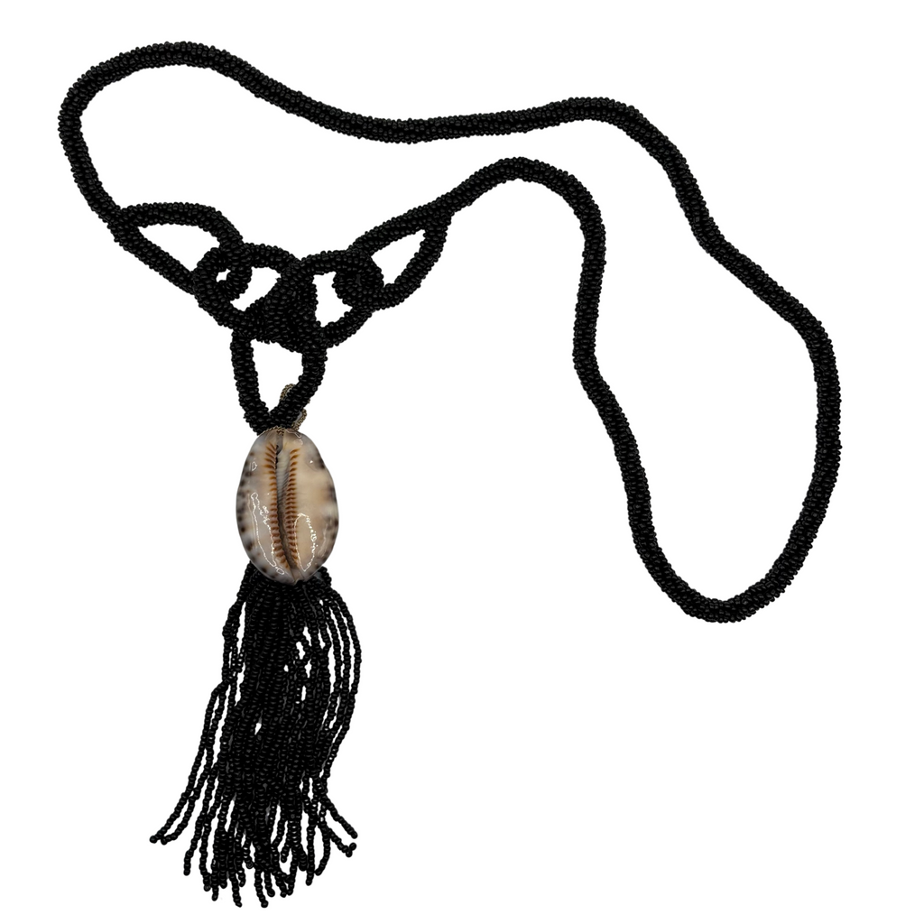 Cowrie Shell Tassel Necklace