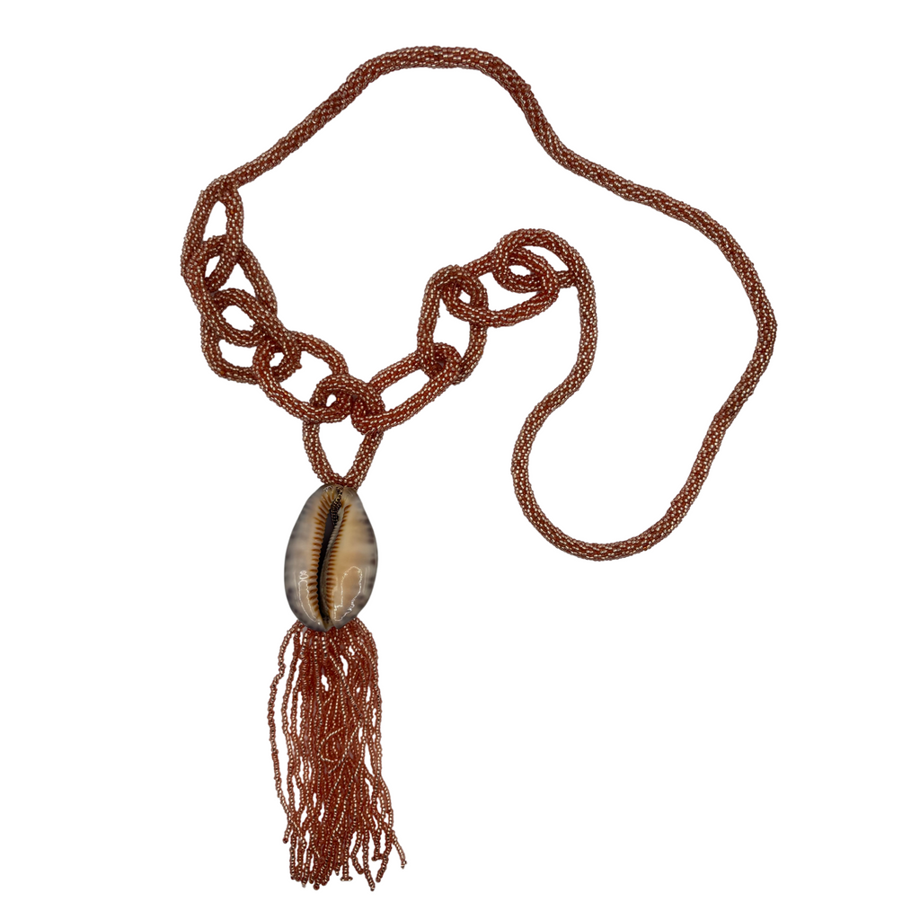 Cowrie Shell Tassel Necklace