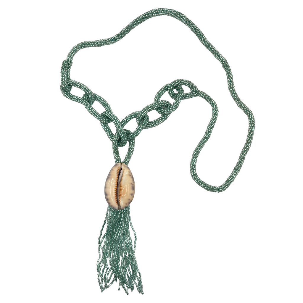 Cowrie Shell Tassel Necklace