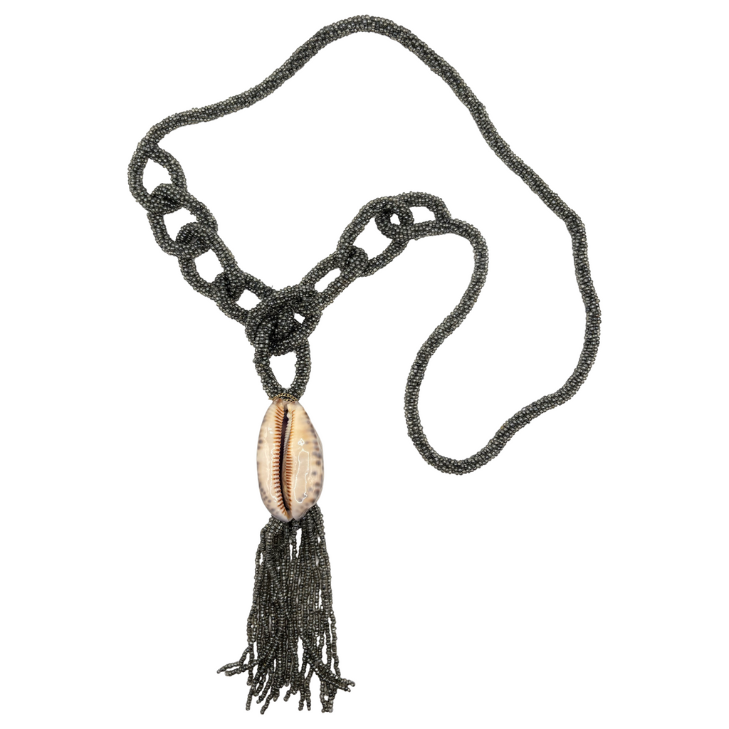 Cowrie Shell Tassel Necklace